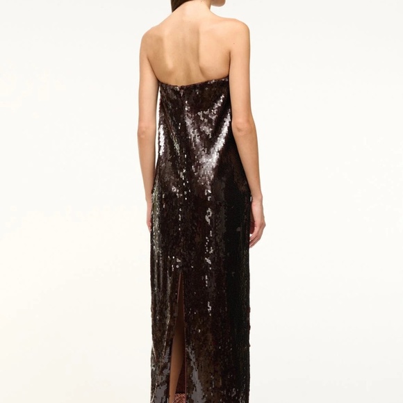 STAUD Best-Selling Casey Dress Bronze Size 6 - Picture 8 of 9